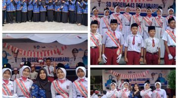 Upacara pengibaran bendera di SDN 143 ‎Di jln Taskurun Pekanbaru.menambah wawasan buat para murid dan para guru.