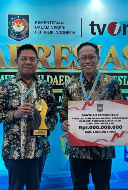 Lombok Timur Ukir Prestasi di Bidang Lingkungan, Raih Rp1 Miliar dari Penghargaan Pemda Berprestasi