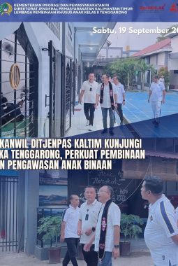 Kakanwil Ditjenpas Kaltim Kunjungi LPKA Tenggarong, Perkuat Pembinaan dan Pengawasan Anak Binaan
