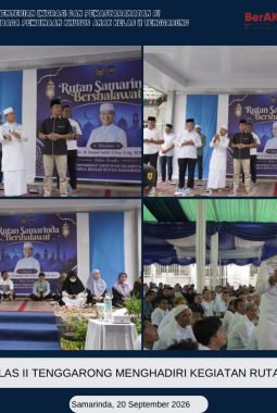Kepala LPKA Tenggarong Hadiri Rutan Bersholawat, Perkuat Silaturahmi dan Pembinaan Kerohanian