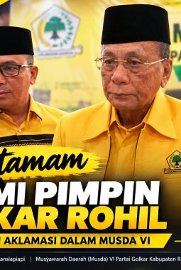 Bistamam Nahkodai Golkar Rohil, Tekankan Persatuan dan Soliditas Kader
